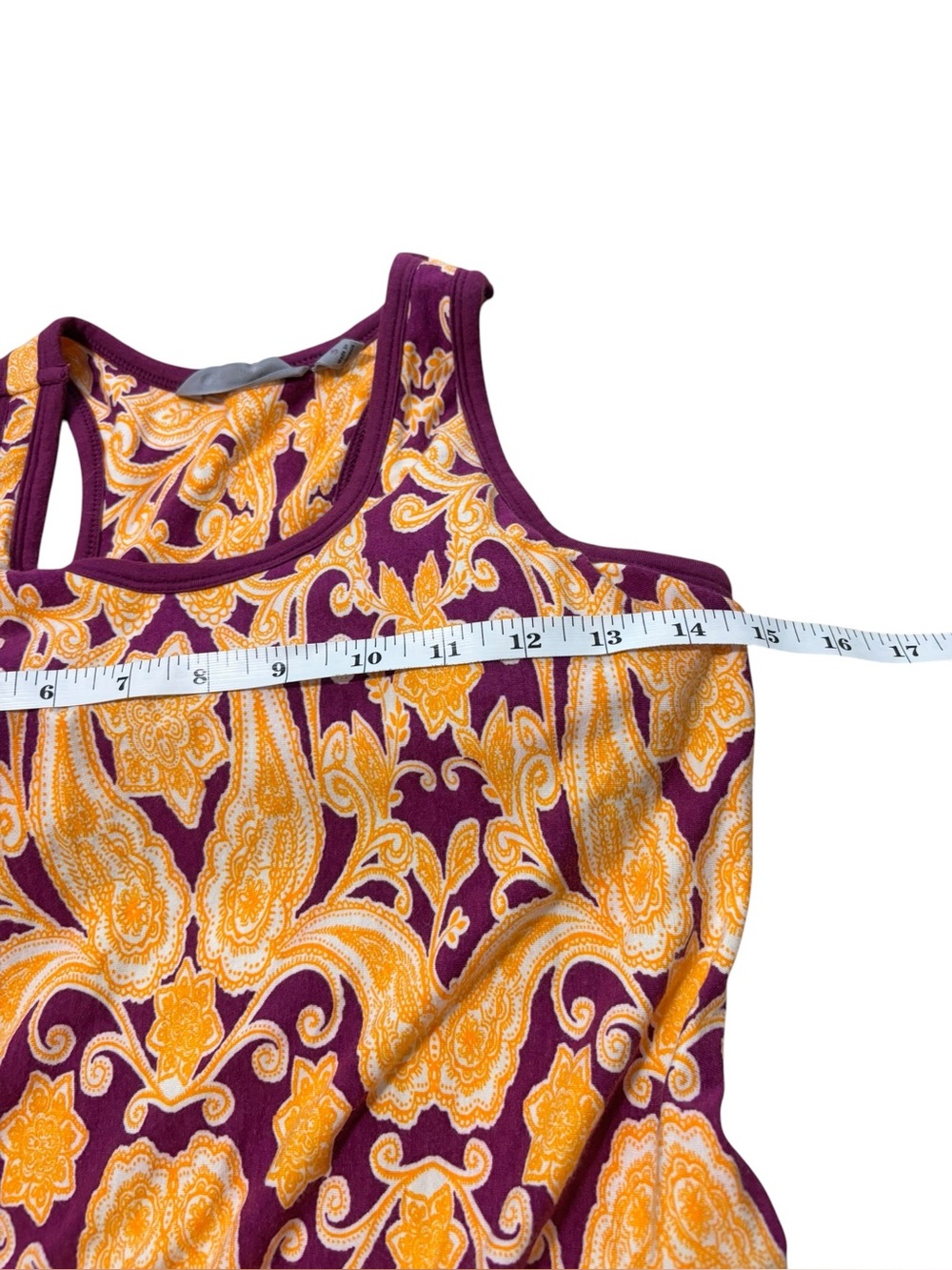 Athleta Printed Tee Maxi Dress, Raspberry Brocade Dip Dye Ombre, Size Small - Picture 5 of 8